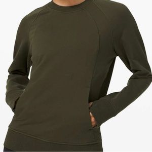 Lululemon Scuba Crew in dark olive